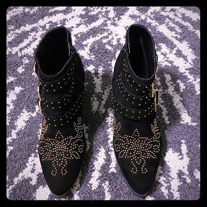 Brand New / TOPSHOP / Black Studded Booties